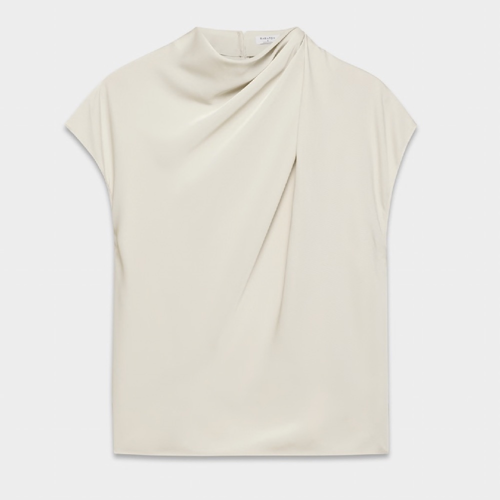 Babaton Nominee Satin Cream Blouse NWT
